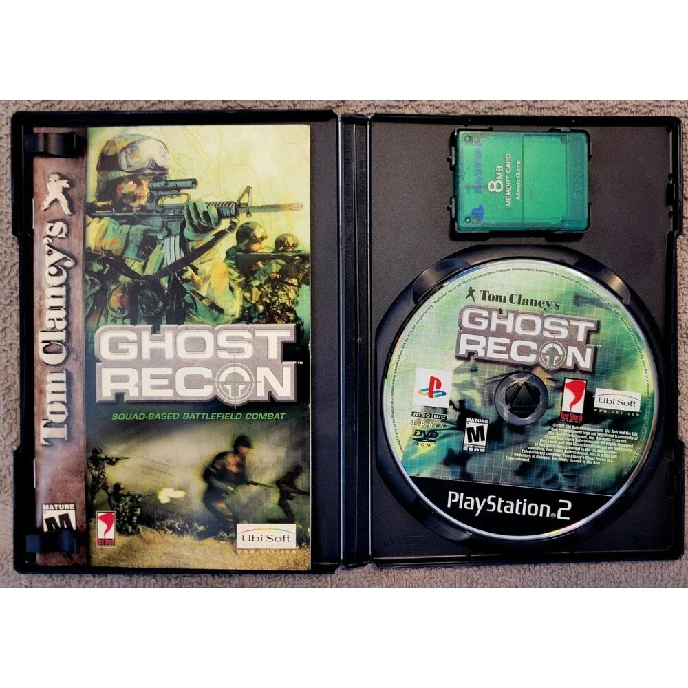 Tom Clancy's Ghost Recon(Sony PlayStation 2 PS2)w/8GB Memory Card, FAST SHIPPING